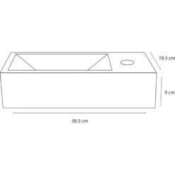 Differnz fontein Ravo 38.5x18x9 cm licht beton