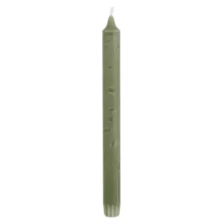 Dinerkaars stearine d.groen 6 stuks - h24xd2,2cm