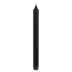 Dinerkaars stearine zwart 6 stuks