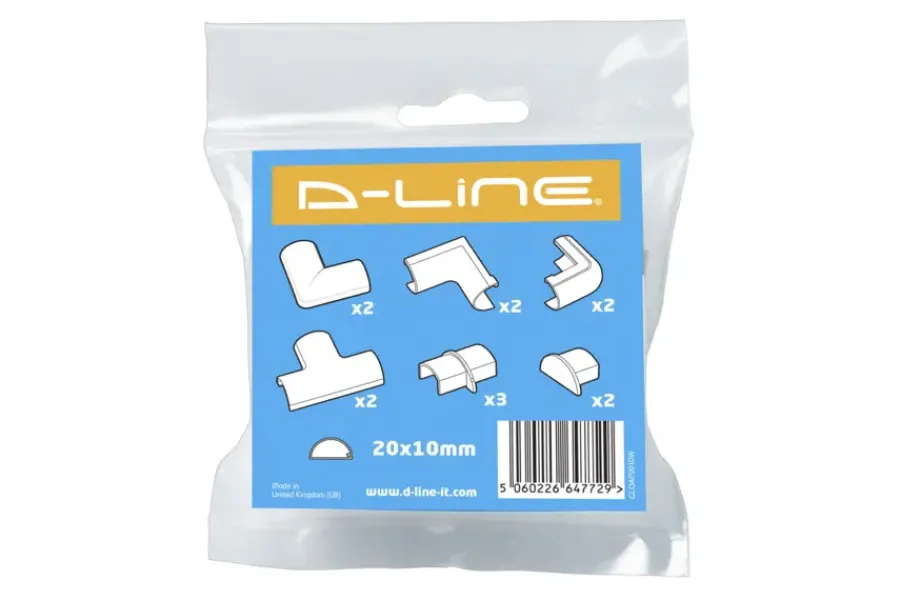 D-Line Accessoireskit voor 20/10mm Goot Wit Clearance