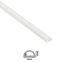D-Line kabelgoot halfrond wit 16/8 mm 2 meter Online