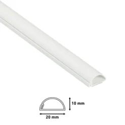 D-Line kabelgoot halfrond wit 20/10 mm 2 meter Hot