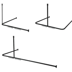 Douchestang Easy Roll 90x90x90cm zwart