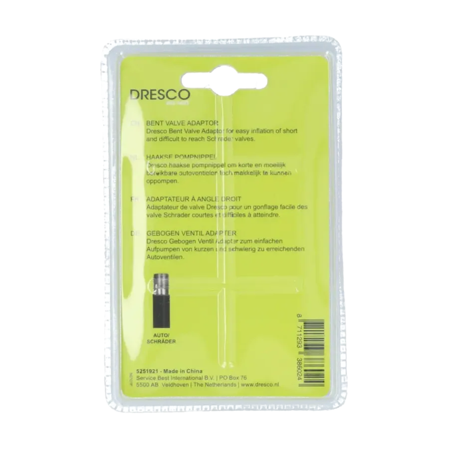 Dresco haakse pompnippel autoventiel Hot