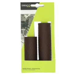 Dresco soft grip fiets handvatten 119/92 mm bruin Online
