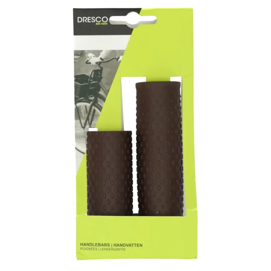Dresco soft grip fiets handvatten 119/92 mm bruin Online
