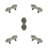 Dubbele staaldraadklemmen 2mm 5 stuks