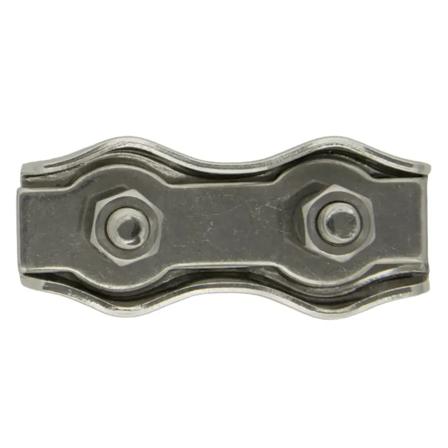 Dubbele staaldraadklem 6mm