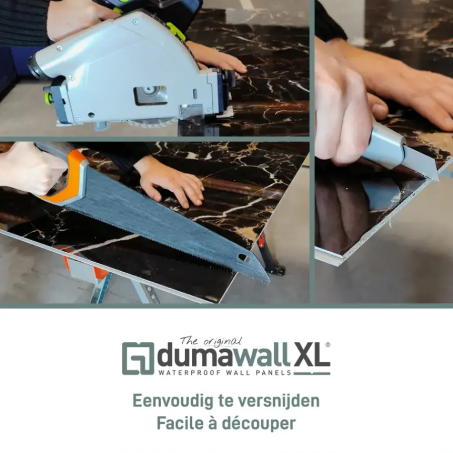 Dumaplast Dumawall XL kunststof wandbekleding Tavira glans 4,68m² 90x260cm - 2 stuks New