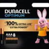 Duracell Batterij AAA Alkaline Optimum 8 stuks New