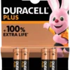 Duracell Batterij AAA Alkaline Plus 4 stuks Best