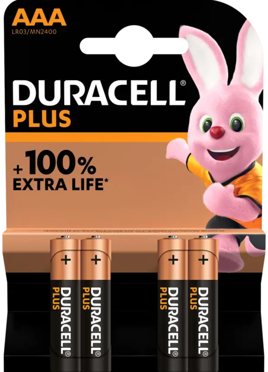 Duracell Batterij AAA Alkaline Plus 4 stuks Best