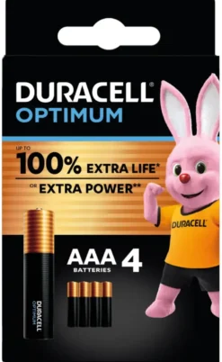 Duracell Batterij AAA Alkaline Optimum 4 stuks Sale