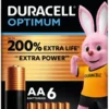 Duracell Batterij AA Alkaline Optimum 6 stuks Hot