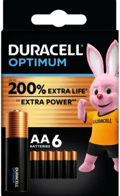 Duracell Batterij AA Alkaline Optimum 6 stuks Hot