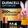 Duracell Batterij AA Alkaline Optimum 4 stuks Best