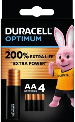 Duracell Batterij AA Alkaline Optimum 4 stuks Best