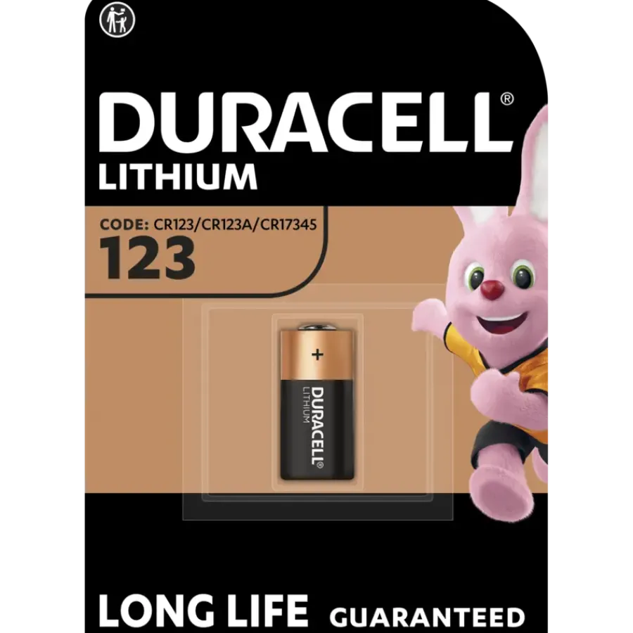 Duracell Batterij CR123A Lithium 1550mAh 3V Clearance
