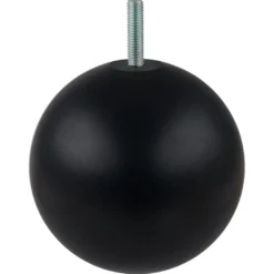Duraline meubelpoot bol zwart Ø10 cm