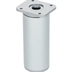 Duraline meubelpoot grijs aluminium ø4x10x13 cm