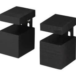 Duraline plankdrager clip zwart beuken 6,3x4x4 cm Hot
