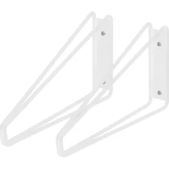 Duraline plankdrager wit metaal 24 x 13,5 cm 2 stuks