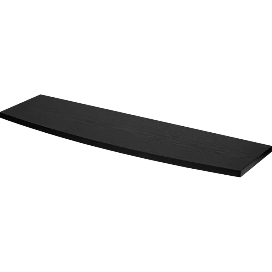 Duraline wandplank gebogen XS2 zwart eiken 80x23,5 cm 18 mm New