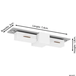 Eglo EasyTrack railverlichting koppelstuk recht zwart Discount