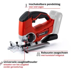 EINHELL 18V accu decoupeerzaag TE-JS 18/80 LI zonder accu Sale