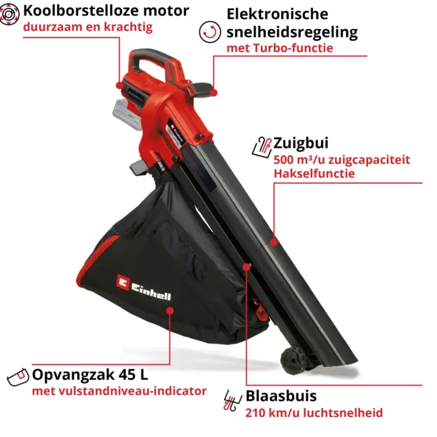 EINHELL 18V bladblazer/-zuiger Venturro 18/210 (zonder accu) Best