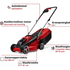 EINHELL 18V grasmaaier GE-CM 18/30 Li incl 3.0Ah accu en oplader Hot