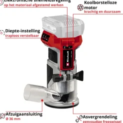 EINHELL 18V kantenfrees TP-ET 18 LI BL (zonder accu) Outlet
