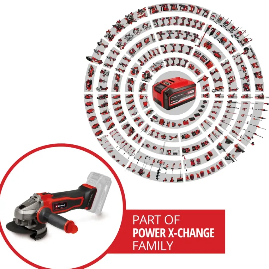 EINHELL 18V slijptol / haakse slijper 115mm TE-AG 18/115-2 LI (zonder accu)