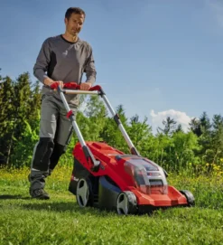 EINHELL 2x18V grasmaaier 42cm Rassaro (incl. 2 accu's 5.2Ah + oplader) Discount