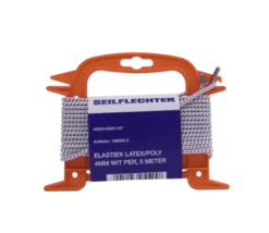 ELASTIEK LATEX/POLY 4MM WIT 5MTR