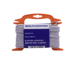 ELASTIEK LATEX/POLY 4MM WIT 15MTR
