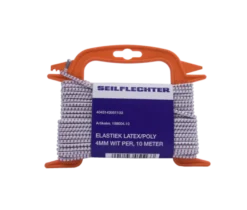ELASTIEK LATEX/POLY 4MM WIT 10MTR