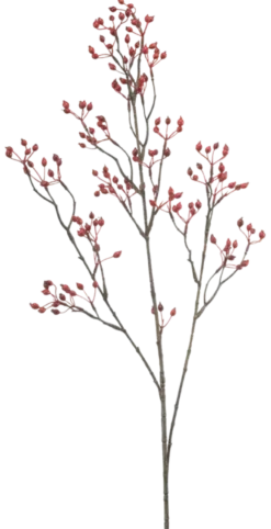 Emerald kunstbloem Rosehip mini spray rood 100cm