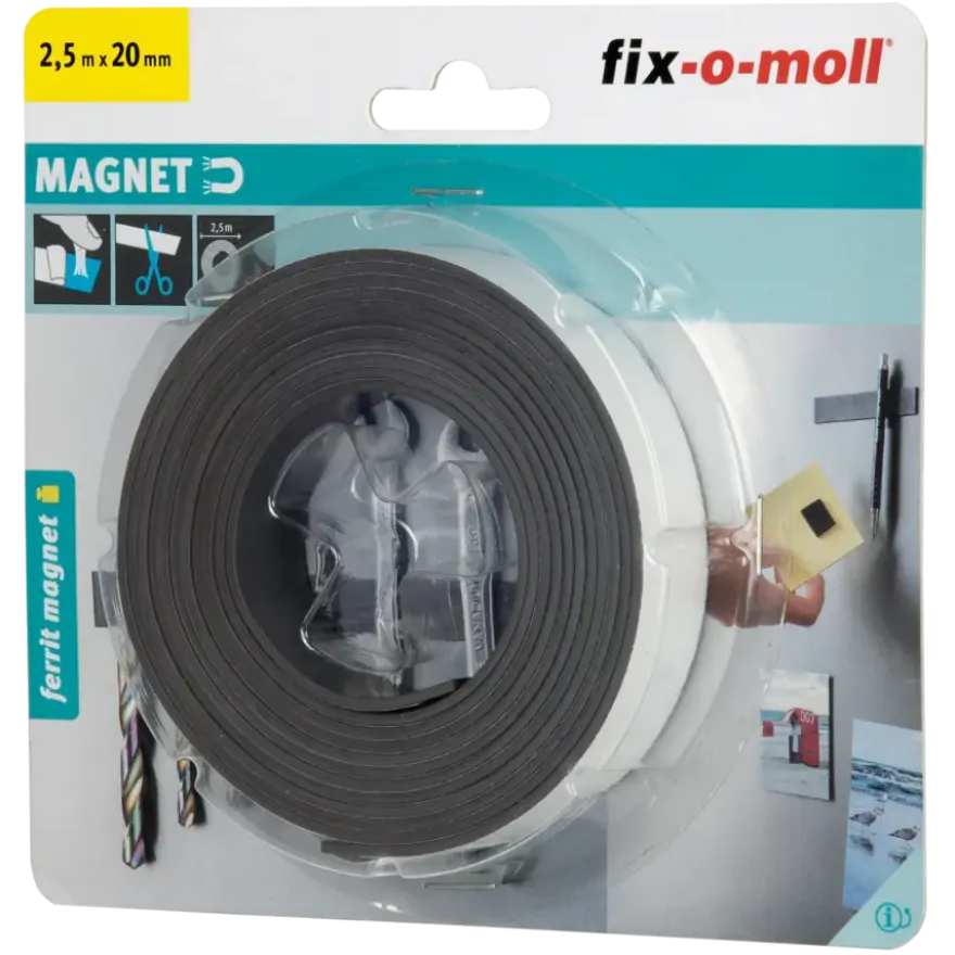 Ferrit magneetband zelfklevend 2,5 m x 20 mm
