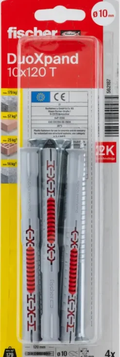 Fischer DuoXpand constructieplug 10x120 mm 4 stuks