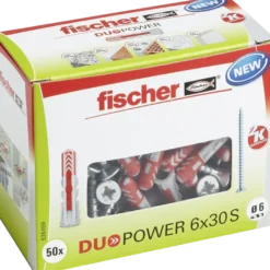 Fischer Universeelplug DuoPower 6x30mm met schroef 50 stuks