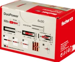 Fischer Universeelplug DuoPower 6x30mm 100 stuks