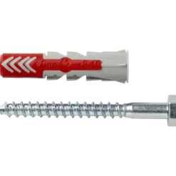 Fischer Universeelplug DuoPower 12x60mm met zeskantschroef 10 stuks