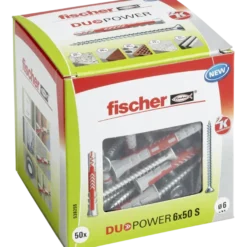 Fischer Universeelplug DuoPower 6x50mm met schroef 50 stuks