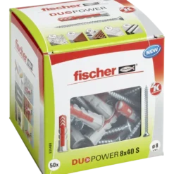 Fischer Universeelplug DuoPower 8x40mm met schroef 50 stuks