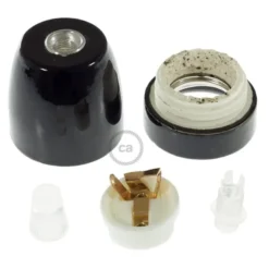 Creative Cables Fitting porselein E27 zwart Outlet