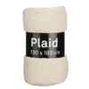 Fleece plaid beige - l180xb130cm
