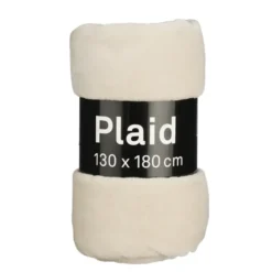 Fleece plaid beige - l180xb130cm