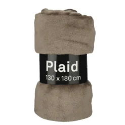 Fleece plaid beige 180 x 130 cm