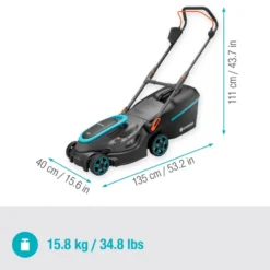 Gardena 2x18V grasmaaier Powermax P4A 37cm incl. twee 4.0Ah accu's + lader Clearance